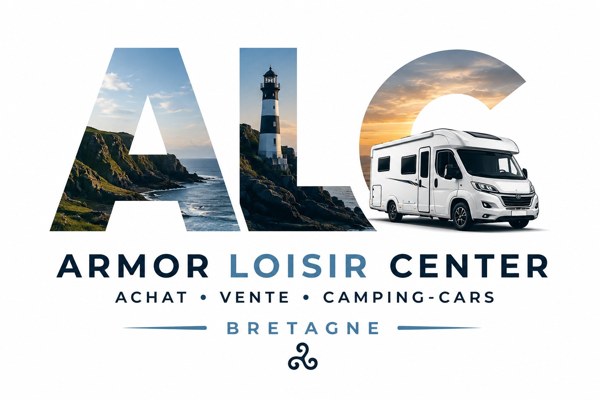 Logo officiel ARMOR LOISIR CENTER Bretagne, achat, vente, camping-cars